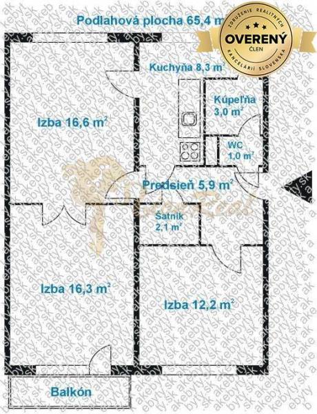 Prodazha 3-komnatnaya, 3-komnatnaya, Exnárova, Bratislava - Ružinov, S