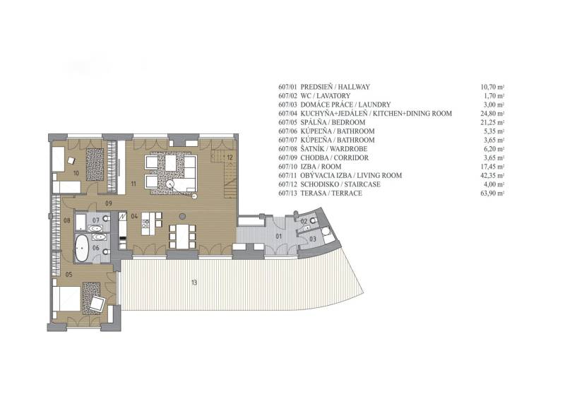 Prodazha 4-komnatnaya, 4-komnatnaya, Štúrova, Bratislava - Staré Mesto