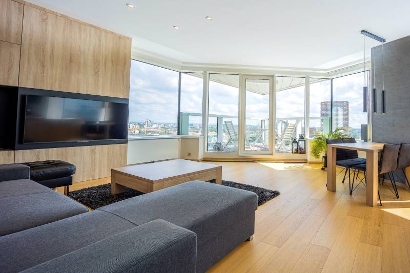 Солнечная 3-комнатная квартира с видом на Дунай в Братиславе