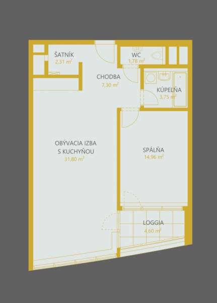Prodazha 2-komnatnaya, 2-komnatnaya, Bajkalská, Bratislava - Nové Mest