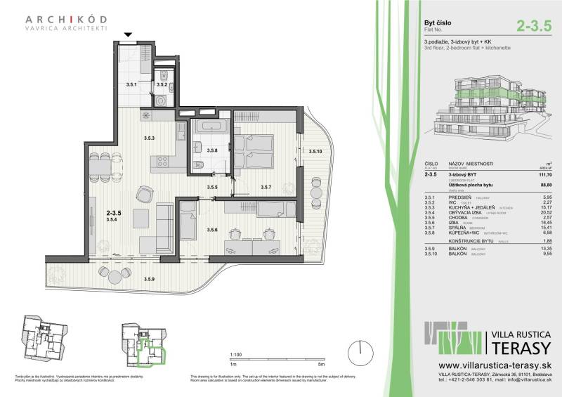 Prodazha 3-komnatnaya, 3-komnatnaya, Martina Granca, Bratislava - Dúbr