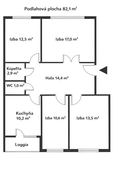Prodazha 4-komnatnaya, 4-komnatnaya, Vyšehradská, Bratislava - Petržal