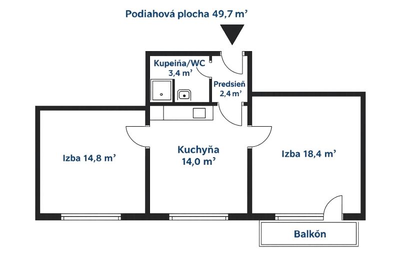 Prodazha 2-komnatnaya, 2-komnatnaya, Rezedová, Bratislava - Ružinov, S