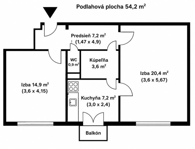 Prodazha 2-komnatnaya, 2-komnatnaya, Exnárova, Bratislava - Ružinov, S