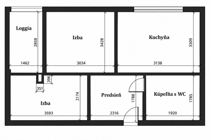 Prodazha 2-komnatnaya, 2-komnatnaya, Bajkalská, Bratislava - Ružinov, 